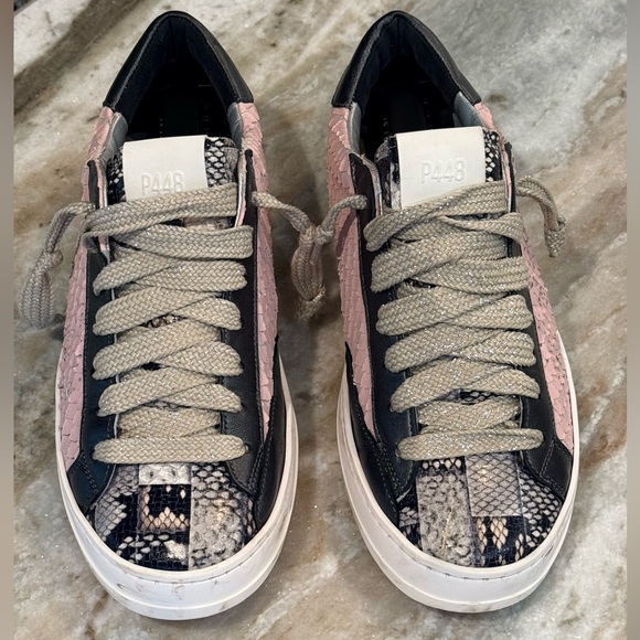 Women’s P448 John Pink Python leather sneakers- Size 40 - Picture 8 of 13